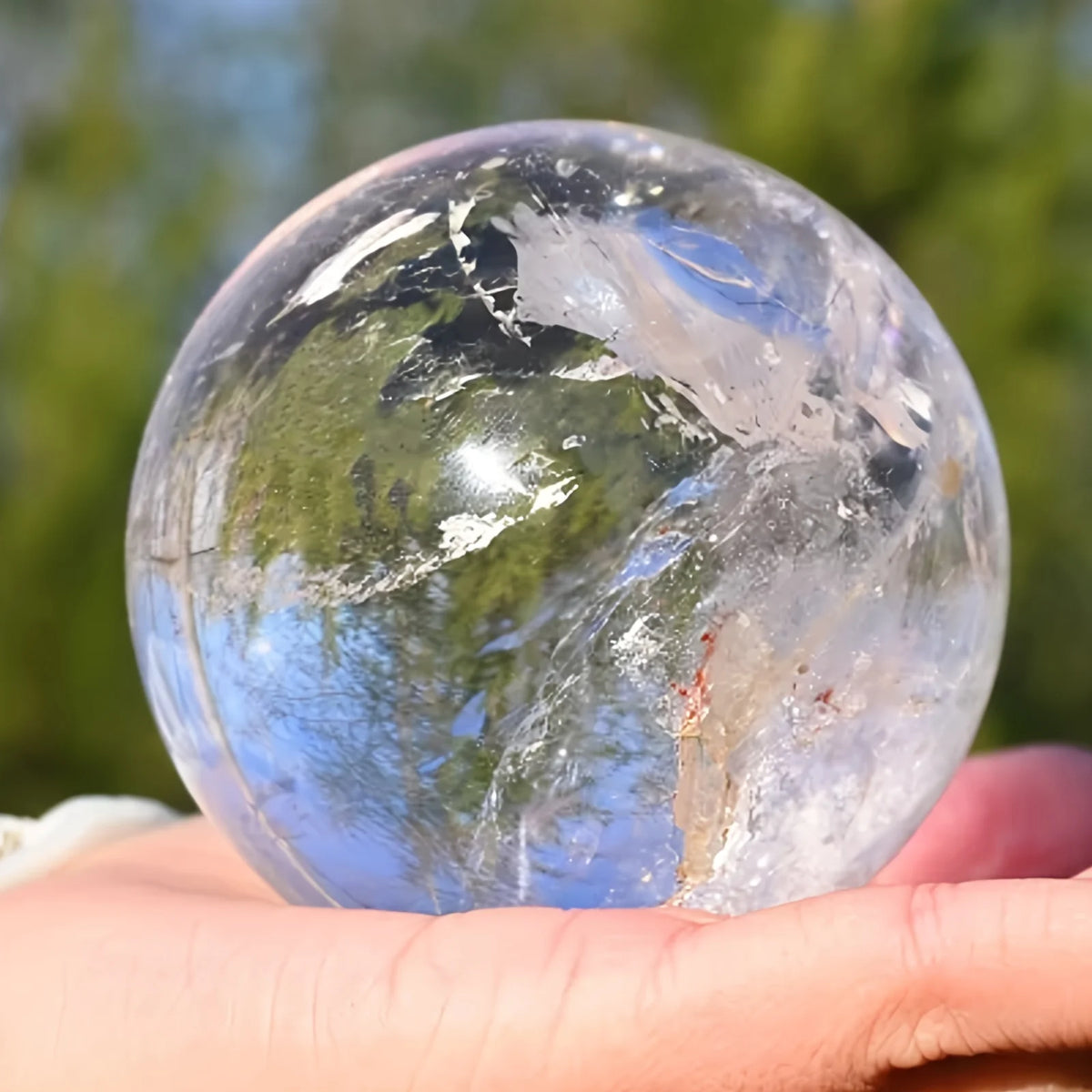 1pc Large Elegant Clear Quartz Crystal Sphere,Polished Ball,Home Decor and Gift, Unique Gift,Crystal Craft Collection