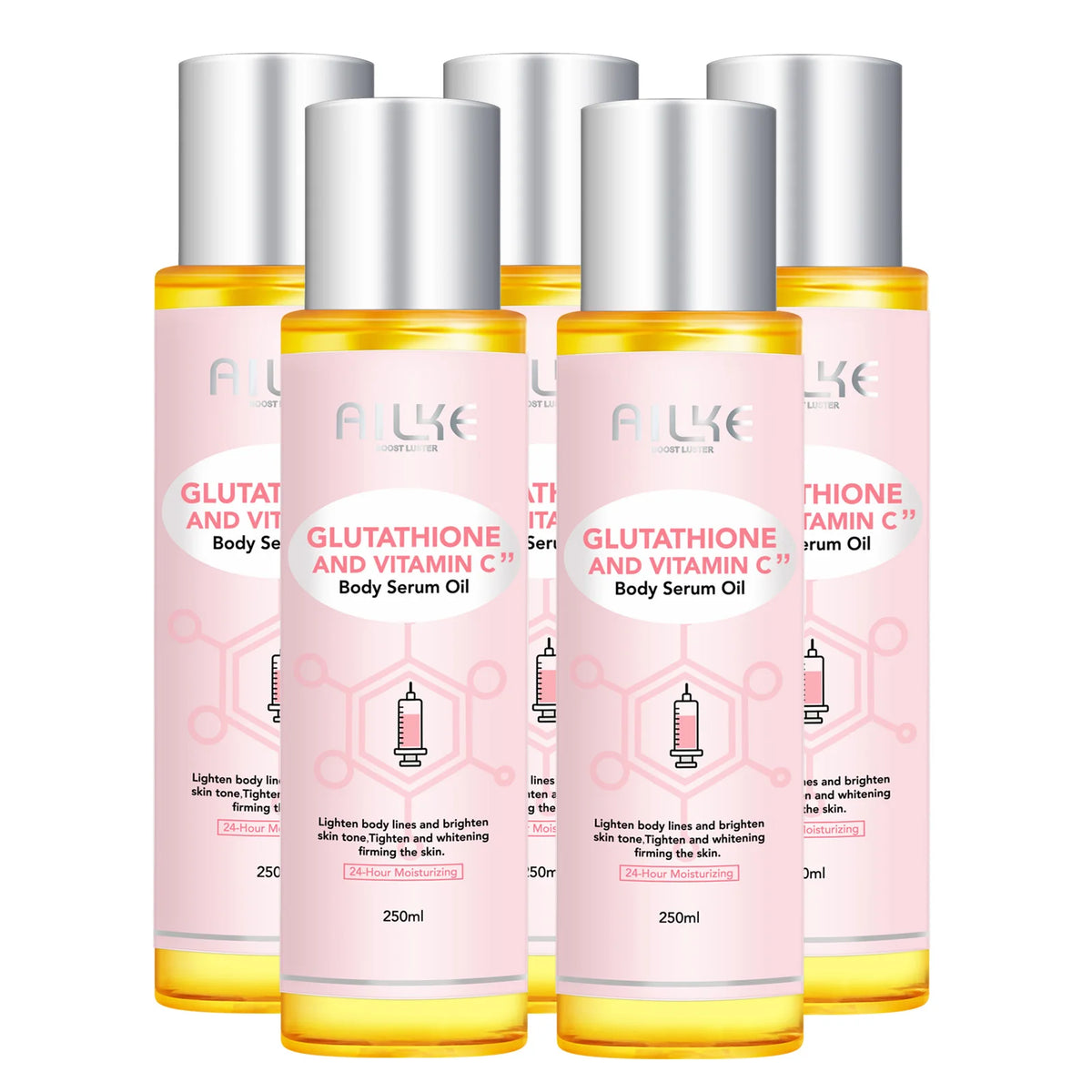 AILKE Vitamin C Moisturizing and Whitening Massage Essential Oil, Smooth Skin, Reduce Dark Spots, For All Skin Types, 250ml