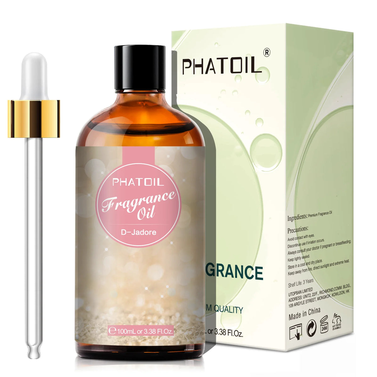 PHATOIL 100ml Fragrance Oil for Candle & Soap Making Aromatherapy Making Baby Powder Coffee White Musk Palmarosa Bubble Gum