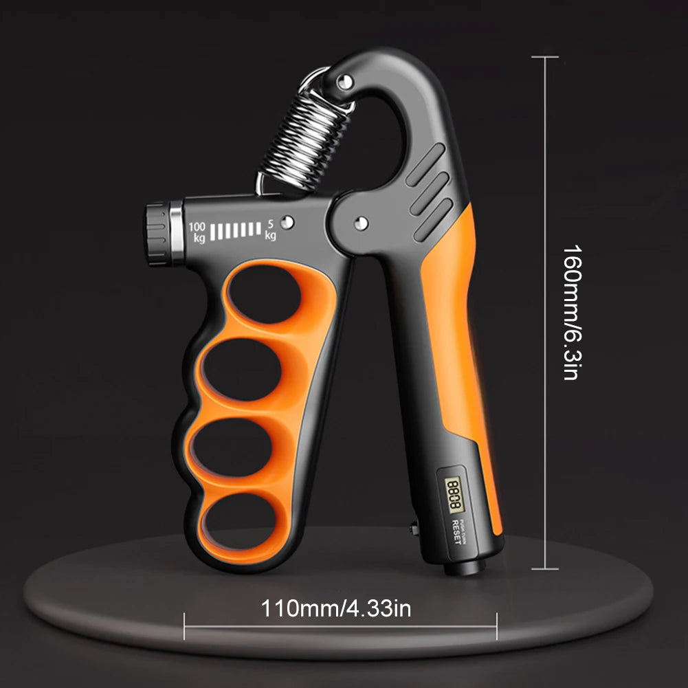 Hand Grip Strengthener 5-100Kg Adjustable Resistance Wrist Expander Anti Slip Ergonomic Hand Strength Exerciser with Counter
