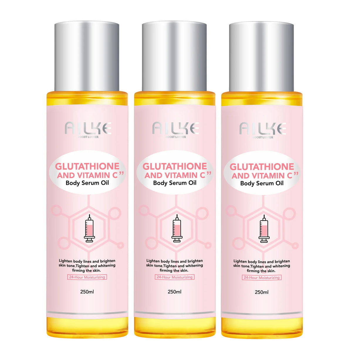 AILKE Vitamin C Moisturizing and Whitening Massage Essential Oil, Smooth Skin, Reduce Dark Spots, For All Skin Types, 250ml
