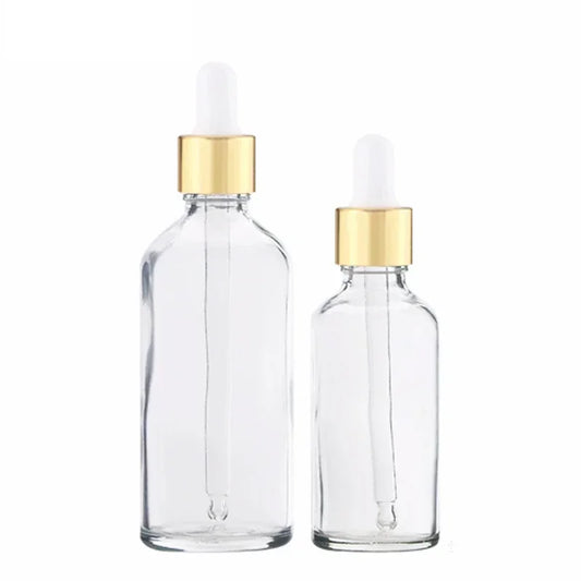 28PCS 30ml/50ml Glass Dropper Bottle Aromatherapy Liquid Drop for Massage Essential Oil Pipette Bottles Refillable