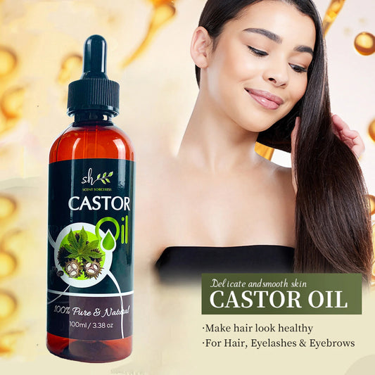 2026 Valentine's Day Gift 100ml Castor Massage Oil Pure Relaxation Essential Oils Intense Repair Hair Nourishing Brighten Skin