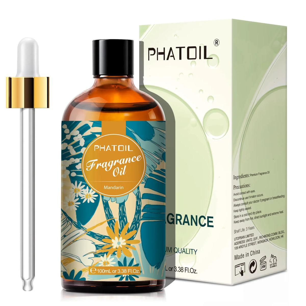PHATOIL 100ml Fragrance Oil for Candle & Soap Making Aromatherapy Making Baby Powder Coffee White Musk Palmarosa Bubble Gum