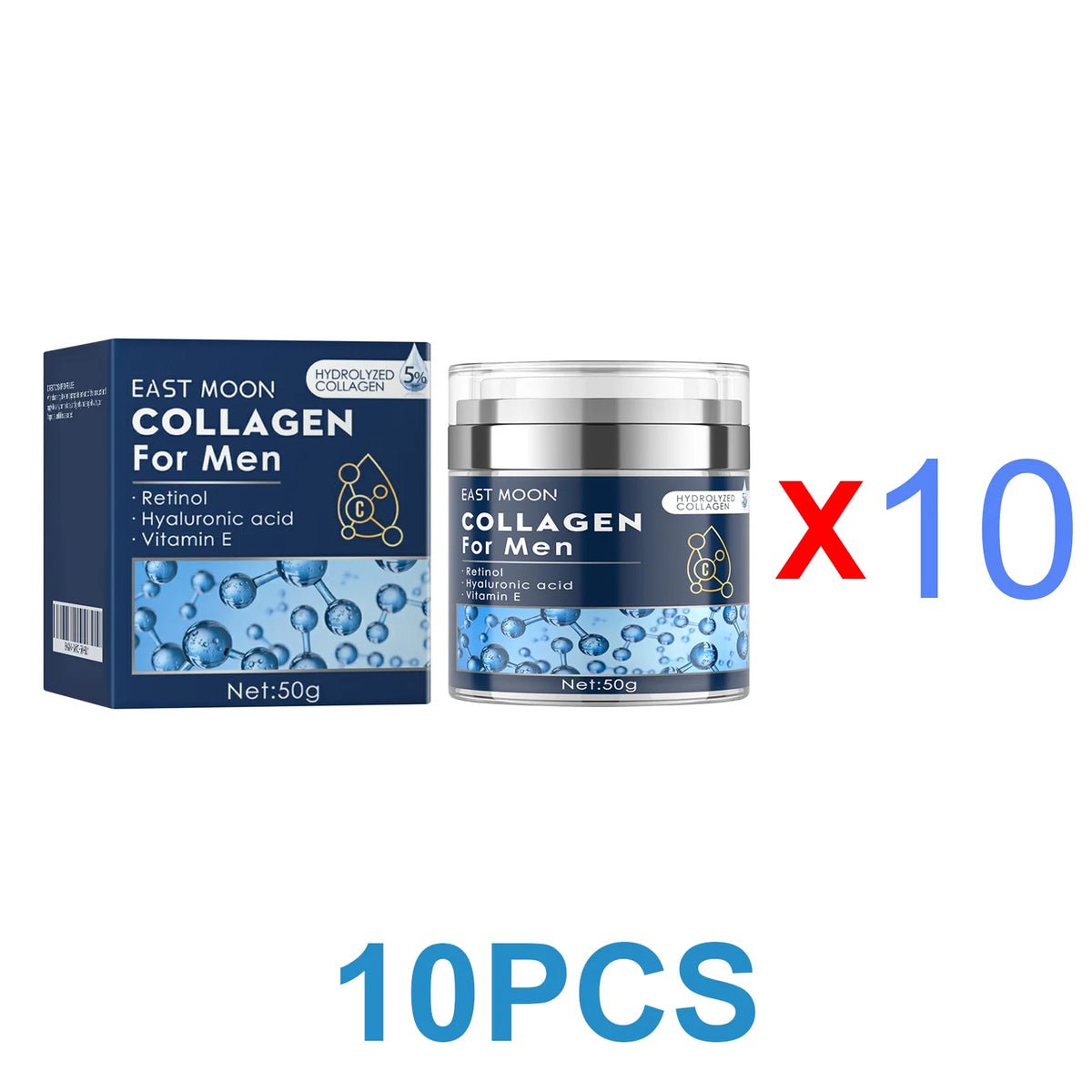 Men's Retinol Collagen Firming Moisturizing Cream Hyaluronic Acid Face Cream Anti-Wrinkle Aging Facial Skin Care Smoothing Hydrating Dry Skin Remedy Reduce Fine Lines Barrier Protection Serum