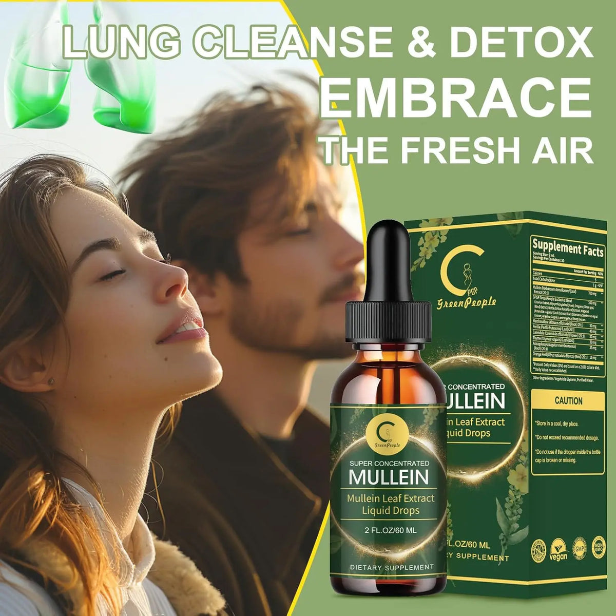 Mullein Leaf Extract Drops - Lung Cleanse - Powerful Mullein for Immune Support,Detox & Respiratory Support - Herbal Supplements