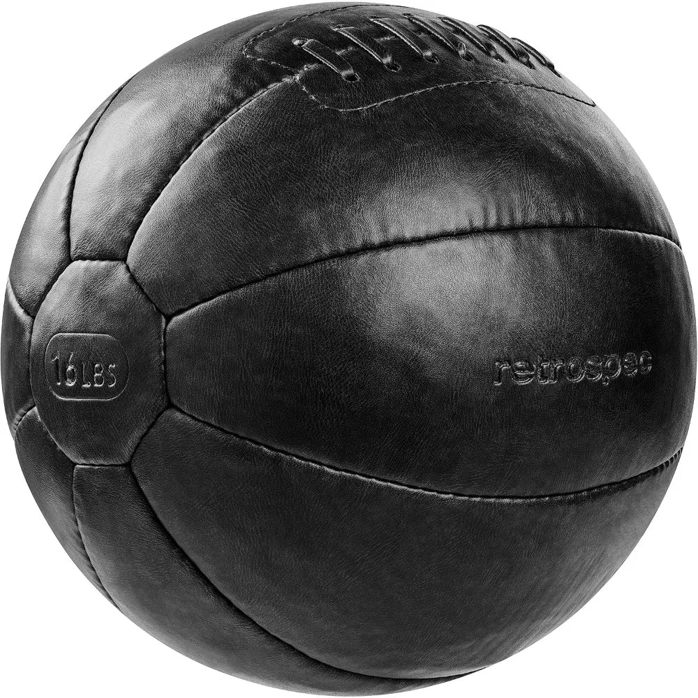 Core Weighted Medicine Ball  Soft Touch Vegan Leather with Sturdy Grip for Strength Training
