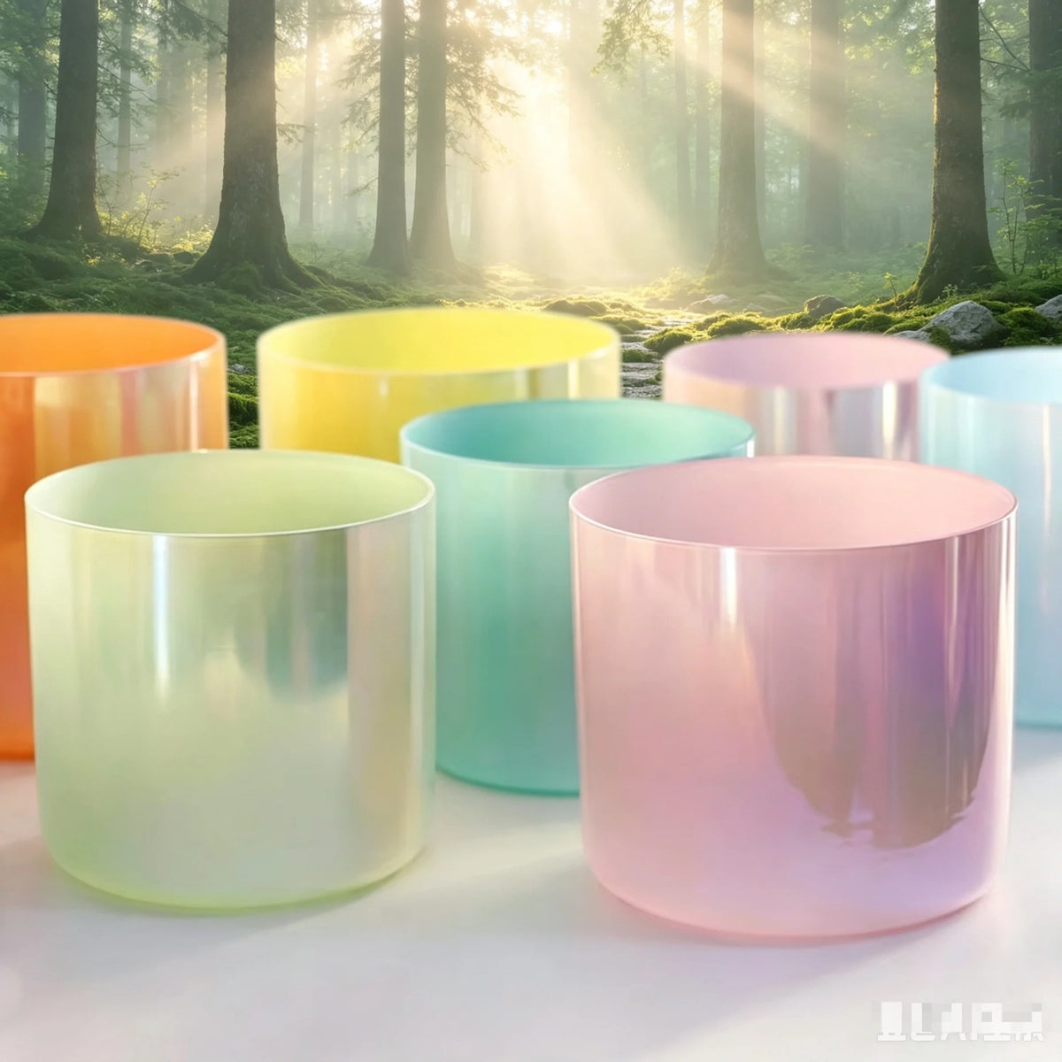 Star Linkup Hot Sale 7 Rainbow Crystal Singing Bowl Set Yoga Meditation Sound Therapy Mind Relax Healing Instrument
