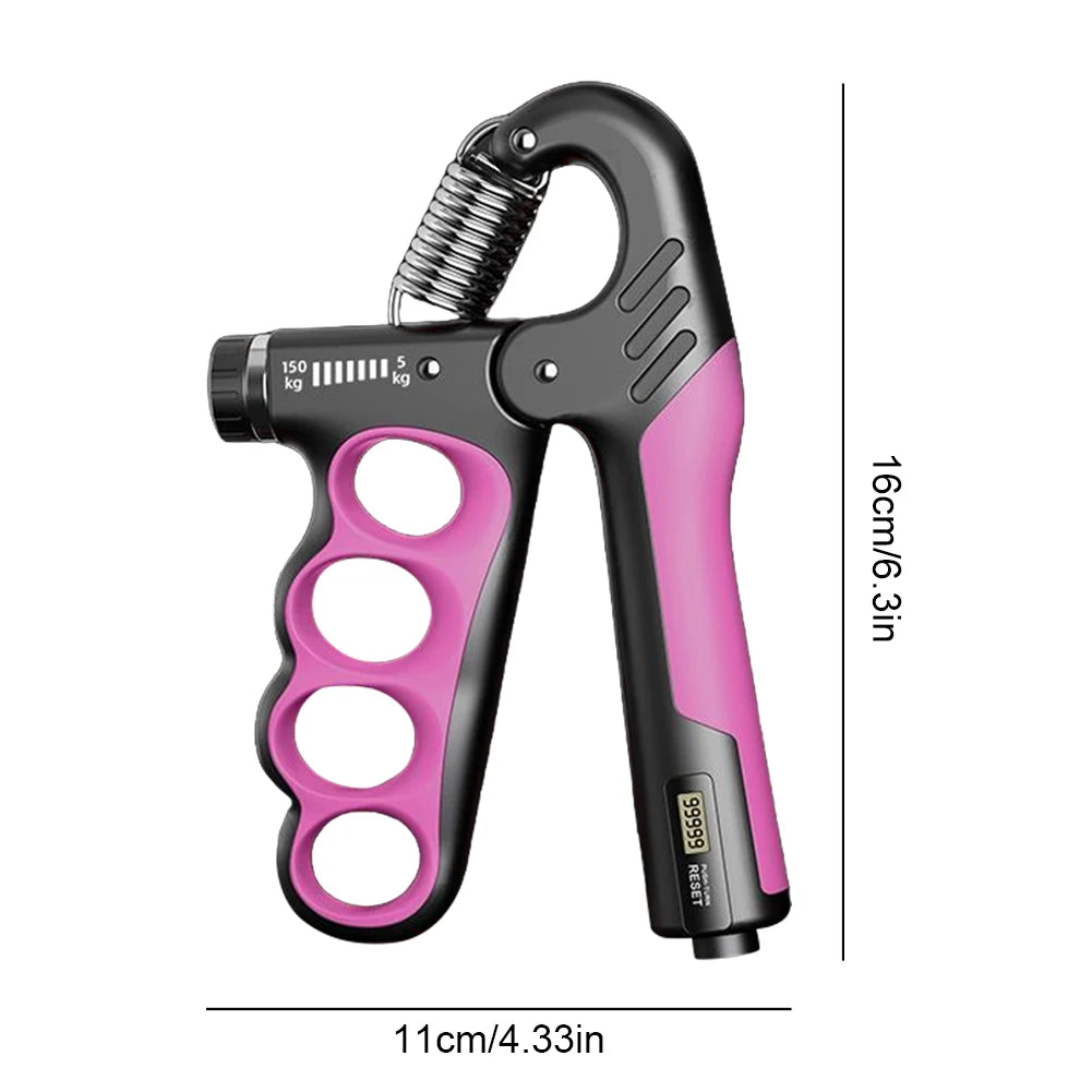 Hand Grip Strengthener 5-100Kg Adjustable Resistance Wrist Expander Anti Slip Ergonomic Hand Strength Exerciser with Counter