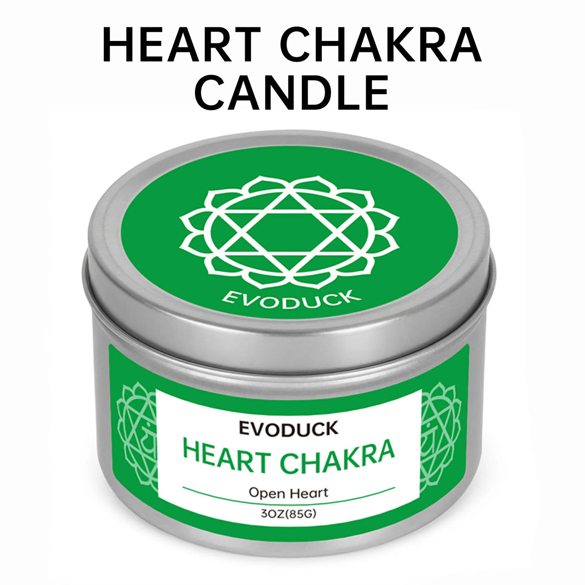 EVODUCK 7 Chakra Candle Gift Set, 7 x 85g Crystal Soy Wax Candles with Metal Charms, Root Sacral Solar Plexus Heart Throat Third Eye Crown Aromatherapy for Meditation, Relaxation, Spiritual Home Decor, Birthday Christmas Gift