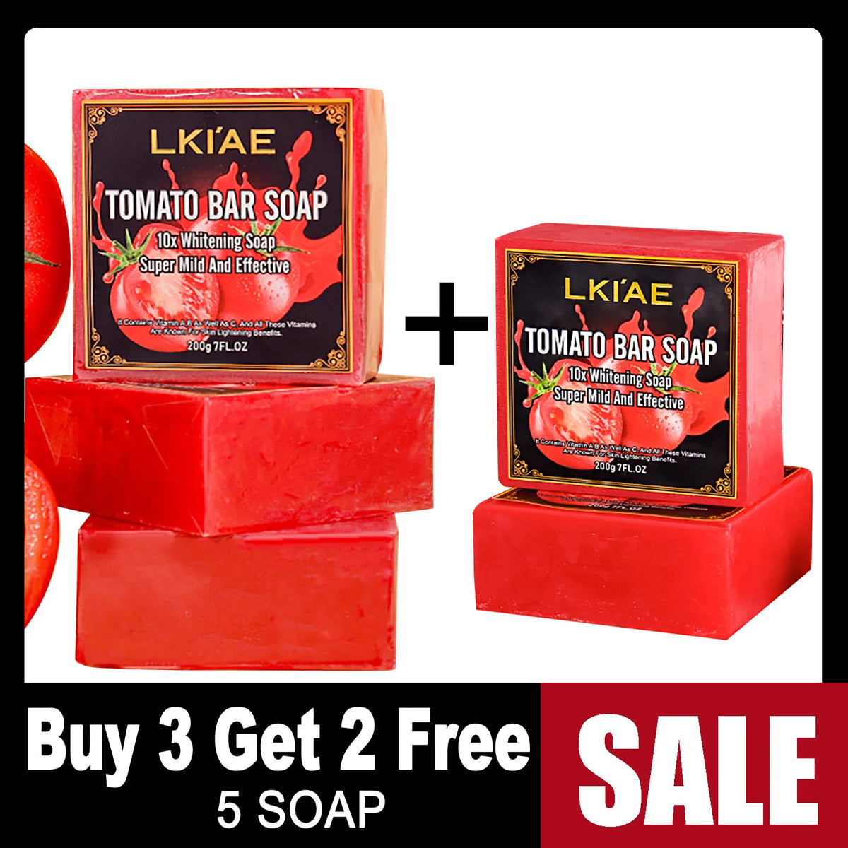 Natural Thailand Lycopene Powder Fruit Fragrance 10X Vitamin C Skin Care Beauty Whitening Face Soap For Black Spots