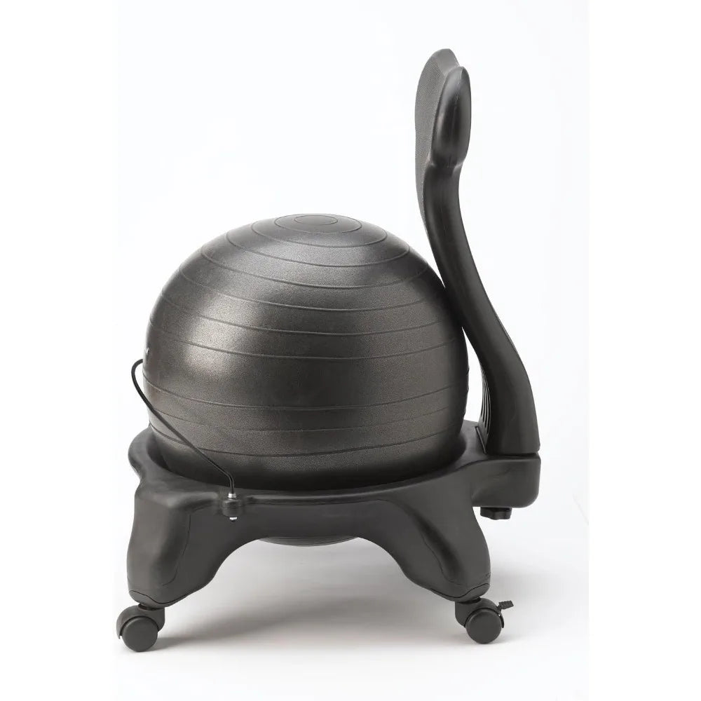 Gaiam 610-6002RTL Classic Balance Ball Chair with 52cm Stability Ball Yoga Chair with Pump And Exercise Guide