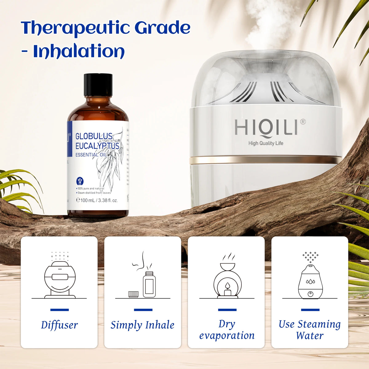 HIQILI 100ML Pine Needles Essential Oils, Pure Essential Oil for Aromatherapy, Diffuser, Humidifier, Massage, Relieving Stress