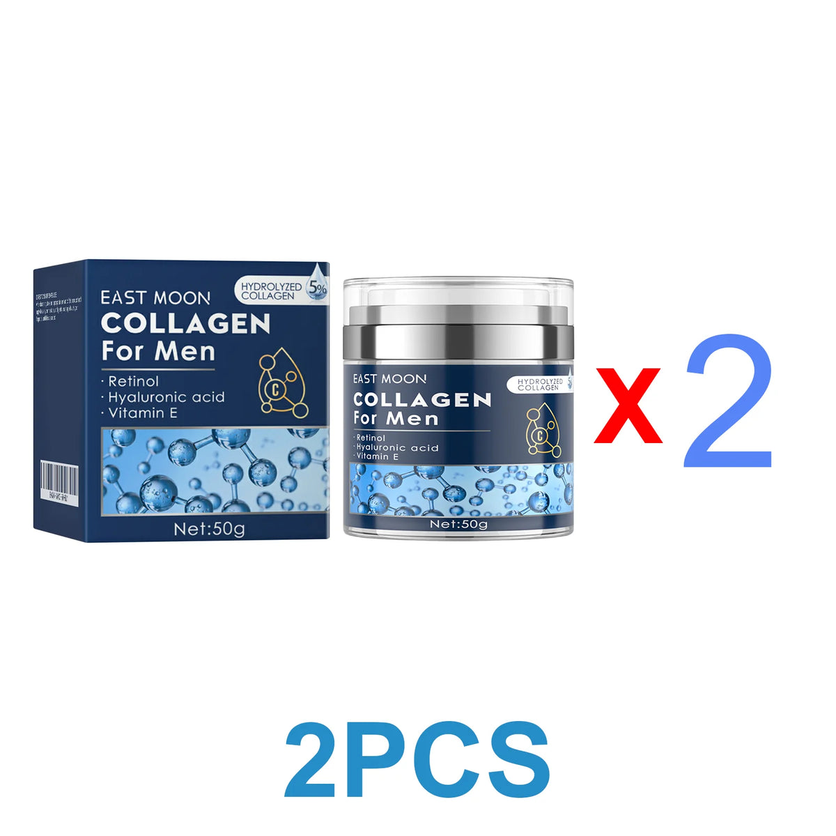 Men's Retinol Collagen Firming Moisturizing Cream Hyaluronic Acid Face Cream Anti-Wrinkle Aging Facial Skin Care Smoothing Hydrating Dry Skin Remedy Reduce Fine Lines Barrier Protection Serum