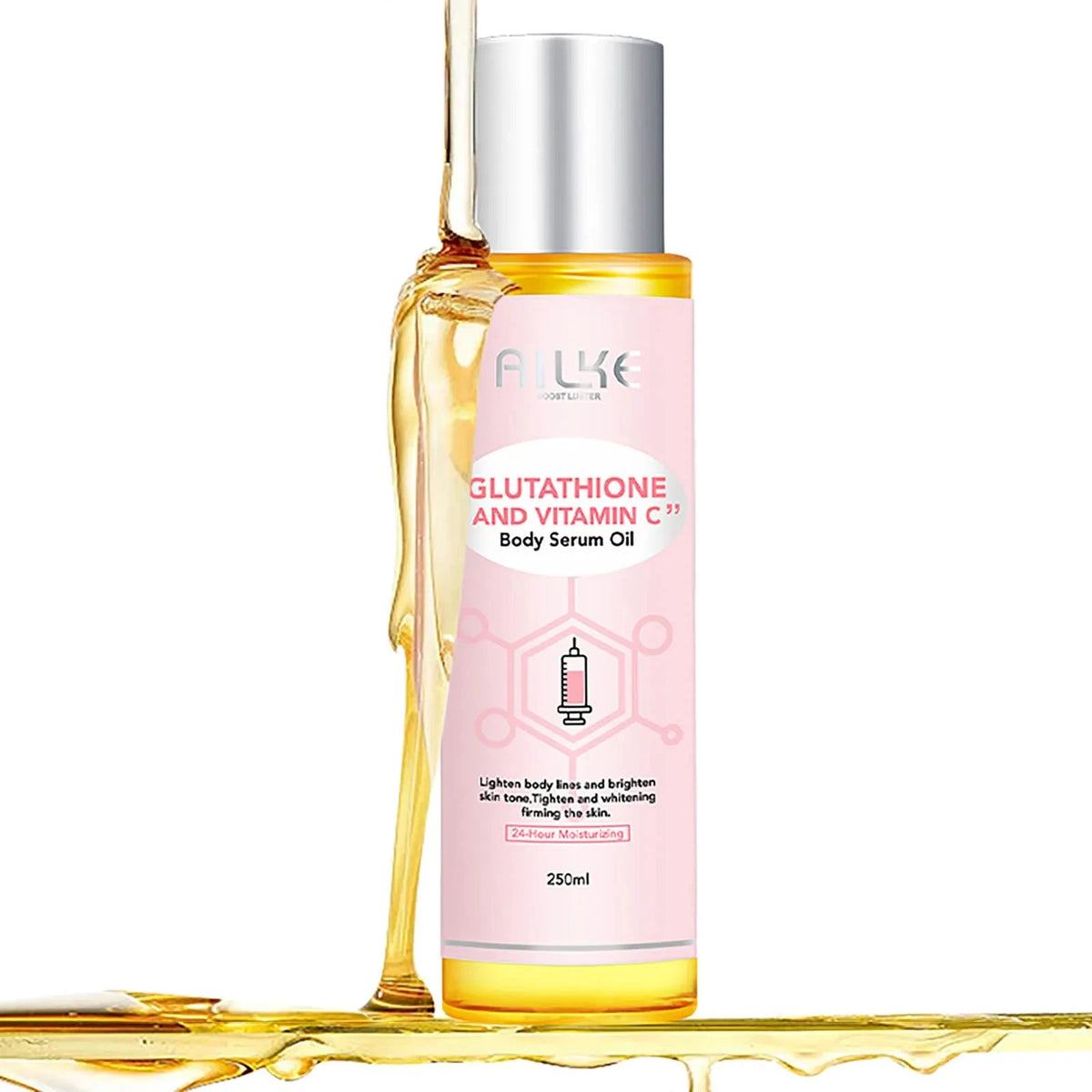 AILKE Vitamin C Moisturizing and Whitening Massage Essential Oil, Smooth Skin, Reduce Dark Spots, For All Skin Types, 250ml