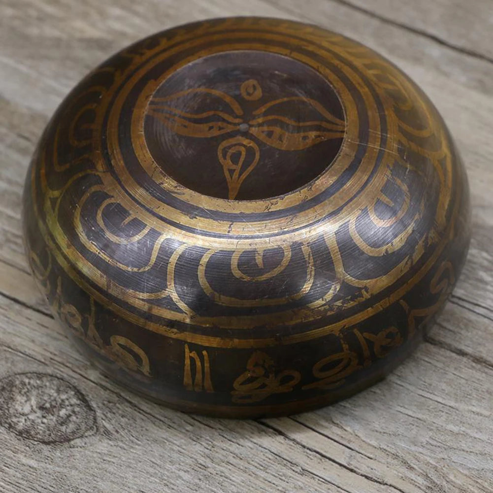 Tibetan Chime Singing Bowl Striker Handmade Buddha Yoga Meditation Sound Yoga Meditation Healing Copper Singing Bowl