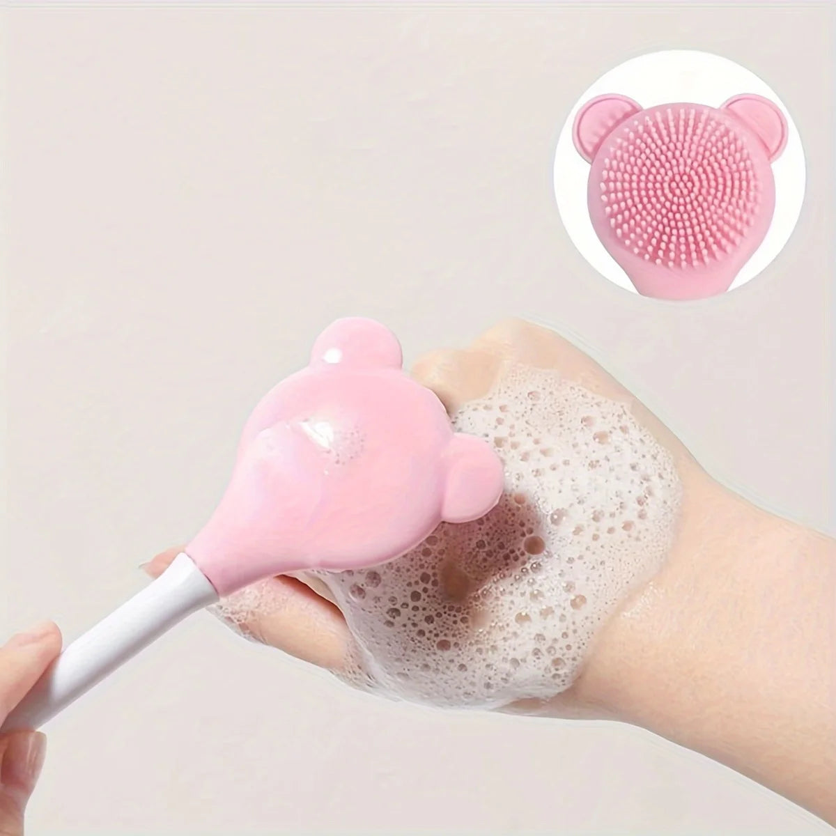 8-piece silicone skincare set with ice roller and cold compress mask - pink and white two-tone facial spa set, skincare tools