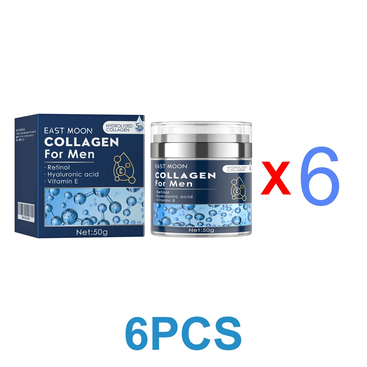 Men's Retinol Collagen Firming Moisturizing Cream Hyaluronic Acid Face Cream Anti-Wrinkle Aging Facial Skin Care Smoothing Hydrating Dry Skin Remedy Reduce Fine Lines Barrier Protection Serum