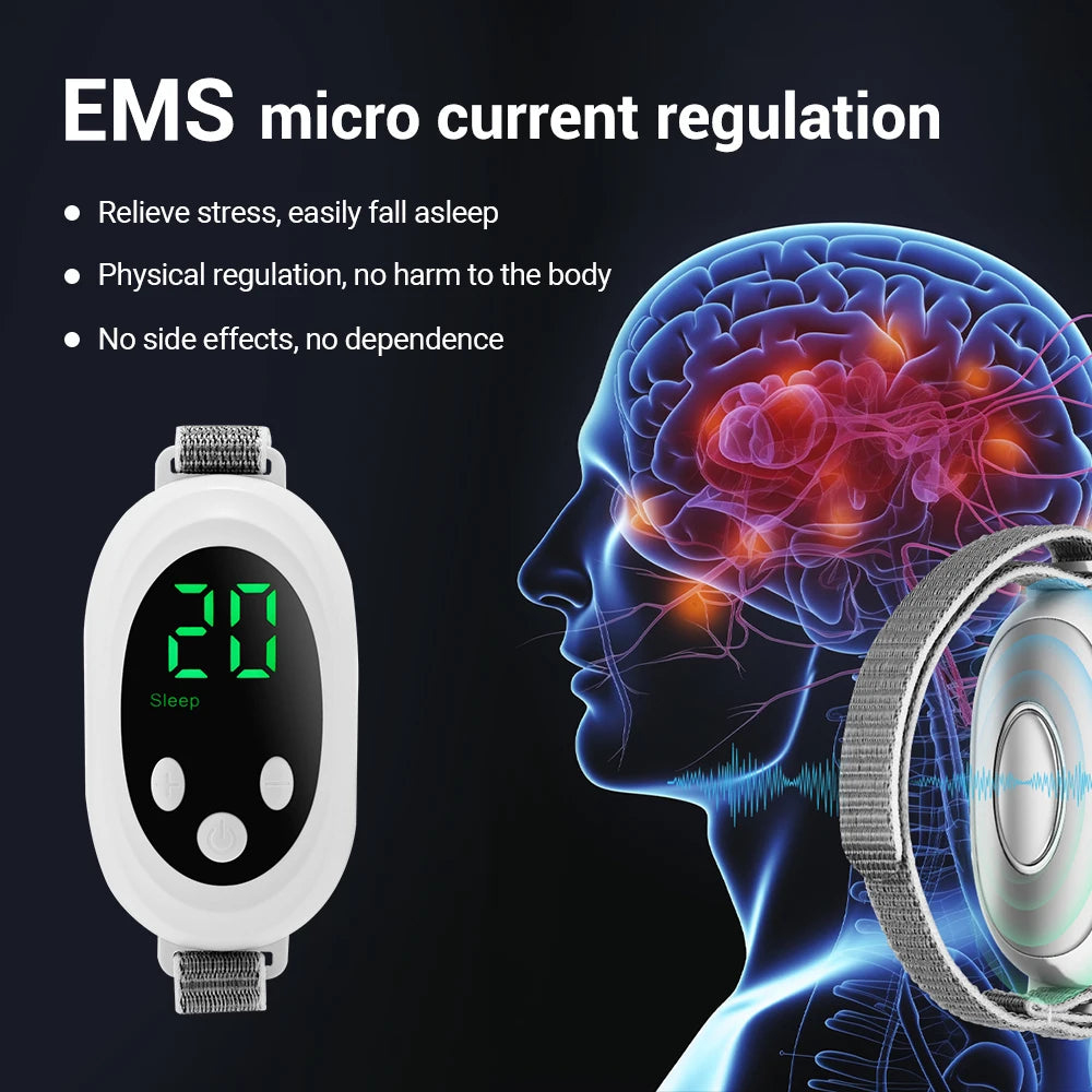 Microcurrent Sleep Aid Relaxation Treatment Insomnia Relieve Pulse Stimulation Hypnosis Smart Handheld Sleeper Anti Anxiety