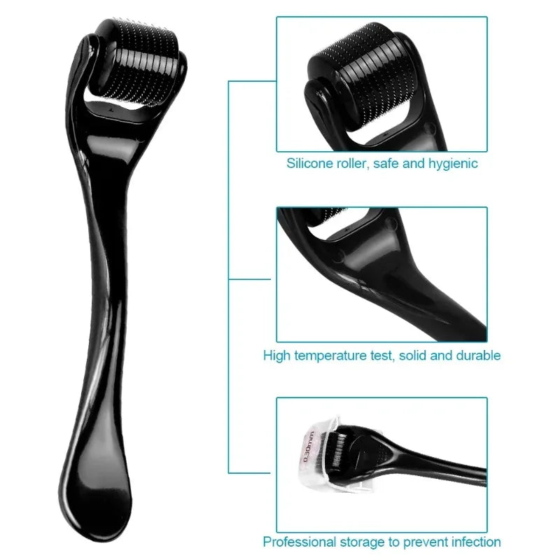 2026Derma Roller for Facial Body Hair Growth.540 Needles, Micro Face Roll Tool, Skin Beard,0.2mm, 0.25mm, 0.3mm 2026Derma Roller for Facial Body Hair