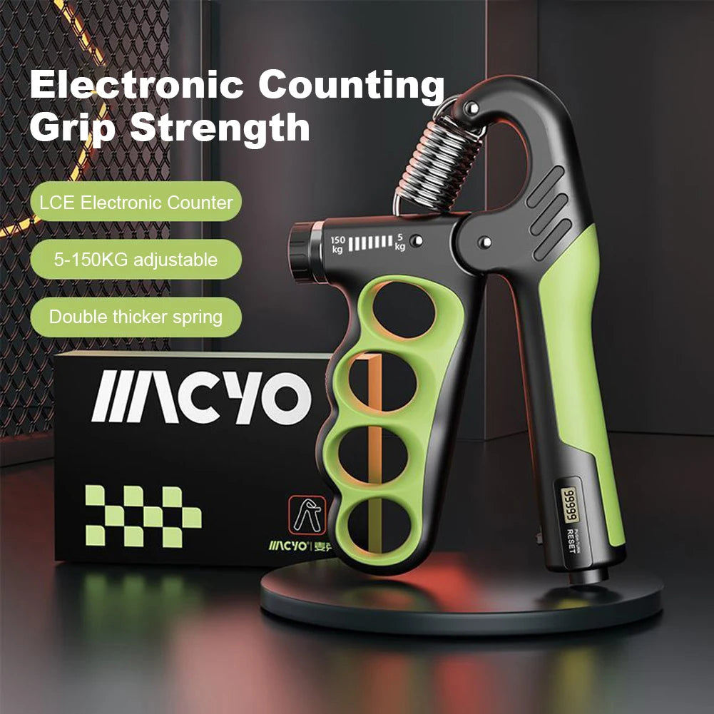 Hand Grip Strengthener 5-100Kg Adjustable Resistance Wrist Expander Anti Slip Ergonomic Hand Strength Exerciser with Counter