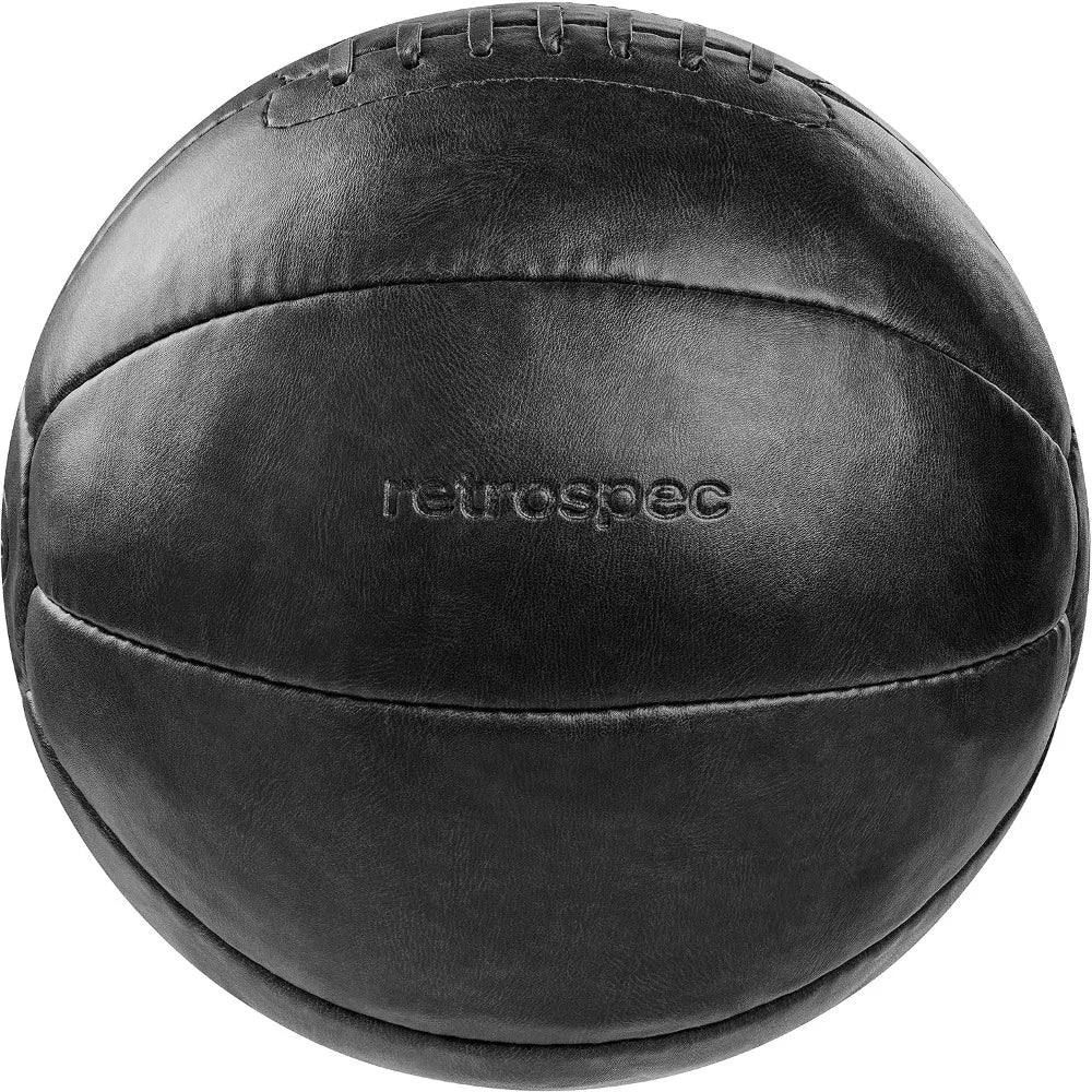Core Weighted Medicine Ball  Soft Touch Vegan Leather with Sturdy Grip for Strength Training