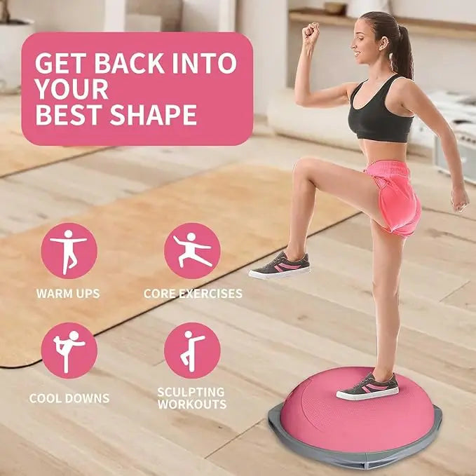 Big Exercise Ball Trainer,Balance Ball Trainer,  workout equipment for home， balancing ball，half ball balance trainer，Yoga Exercise Ball for Home Gym Core Training Anti-Skid Surface