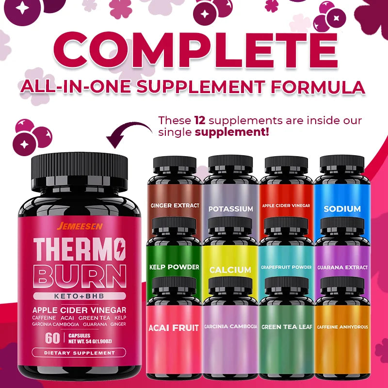 Buy 1 Get 1 FREE- BHB Dietary capsules with BHB Premium Blend,Acai Fruit,Green Tea Leaf, Nighttime Metabolism Boost, Detoxifi