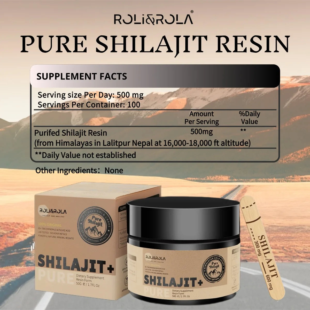ROLI&ROLA 3/6/9 Pack *50g Pure Shilajit Resin with 85+Trace Minerals Fulvic Acid Edible Dietary Supplement for Men and Women