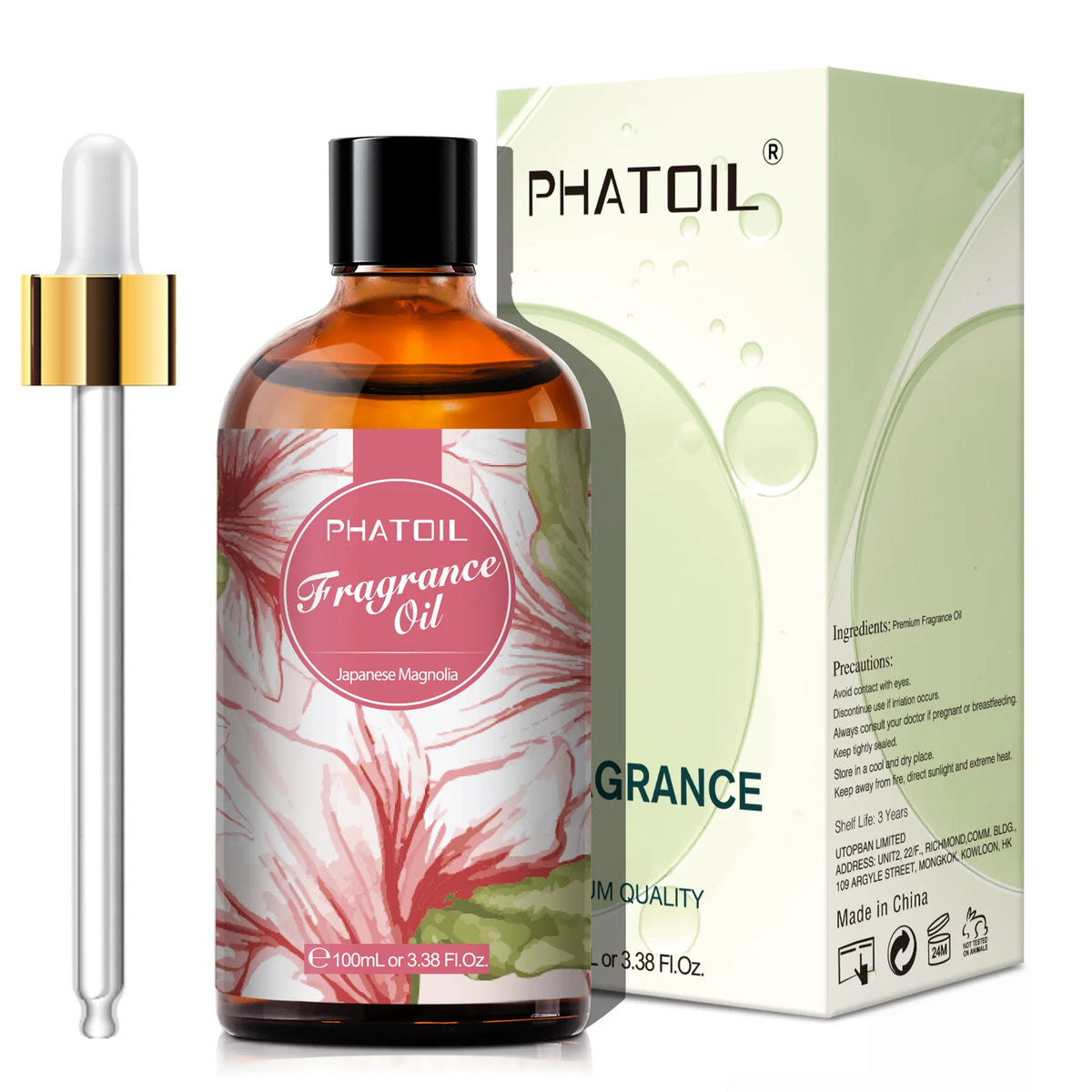 PHATOIL 100ml Fragrance Oil for Candle & Soap Making Aromatherapy Making Baby Powder Coffee White Musk Palmarosa Bubble Gum