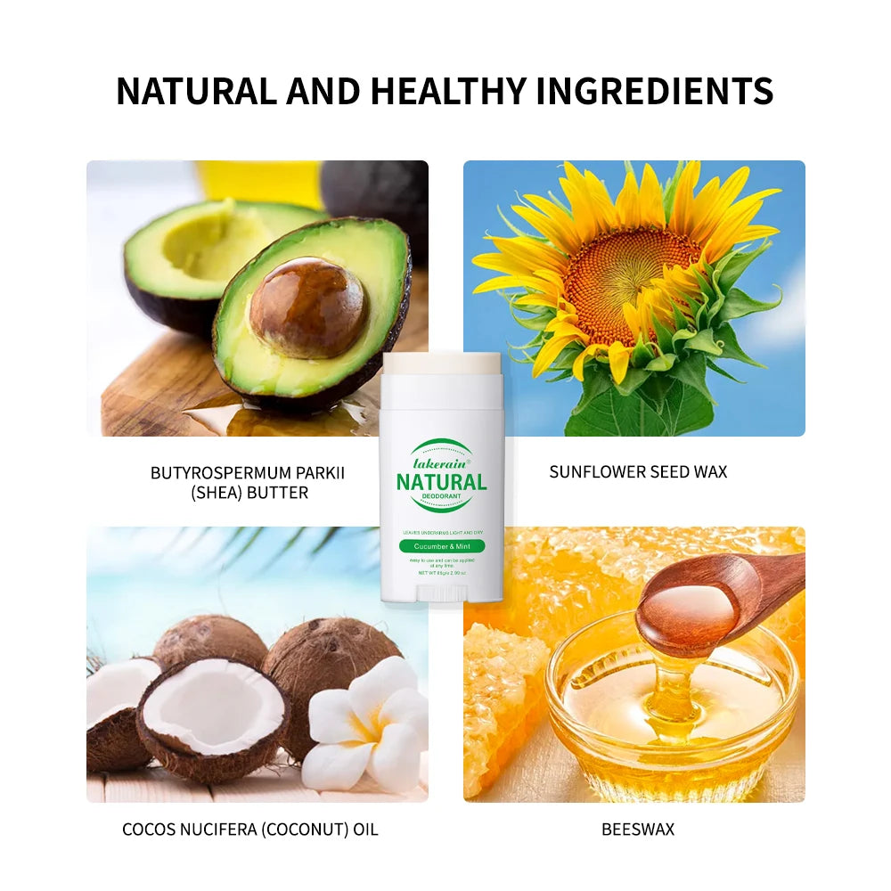 Natural Deodorant Keep Armpits Fresh Long Lasting Odor Protection Antiperspirant Natural Plant Formula Creamy Texture Deodorant