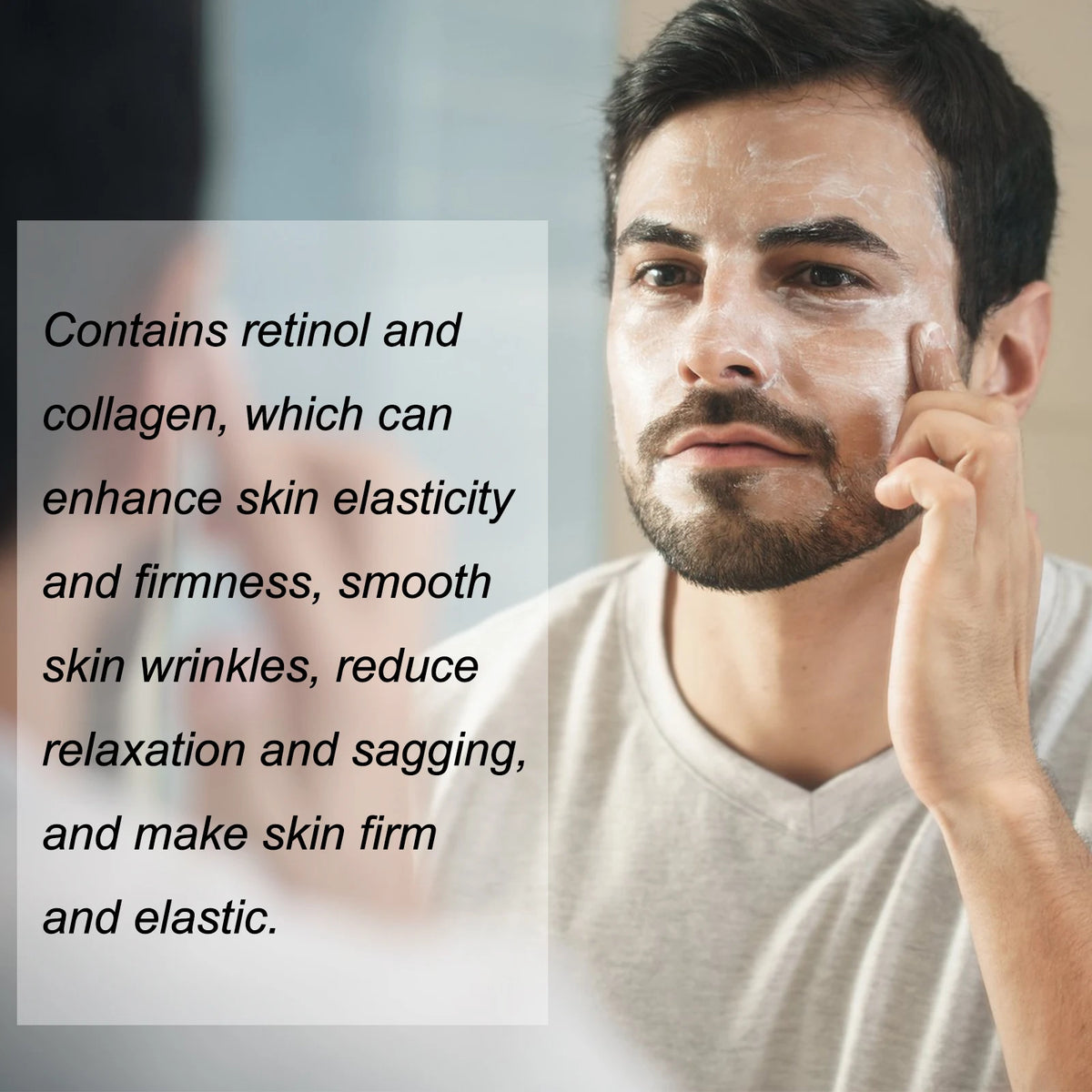 Men's Retinol Collagen Firming Moisturizing Cream Hyaluronic Acid Face Cream Anti-Wrinkle Aging Facial Skin Care Smoothing Hydrating Dry Skin Remedy Reduce Fine Lines Barrier Protection Serum