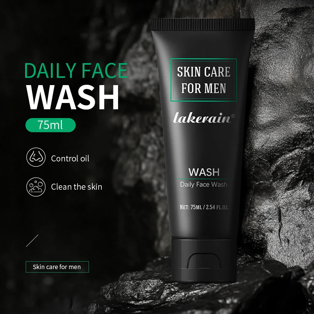 Men Skincare Kit Deep Cleansing Face Wash Oil Control Refreshing Hydrating Moisturizer Minimize Pores Firming Daily Facial Treatment Complete Men Grooming Gift Set For Him